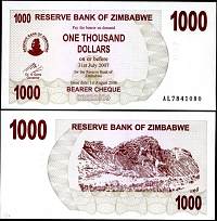 *1000 Dolárov Zimbabwe 2006 P44 UNC - Kliknutím na obrázok zatvorte -